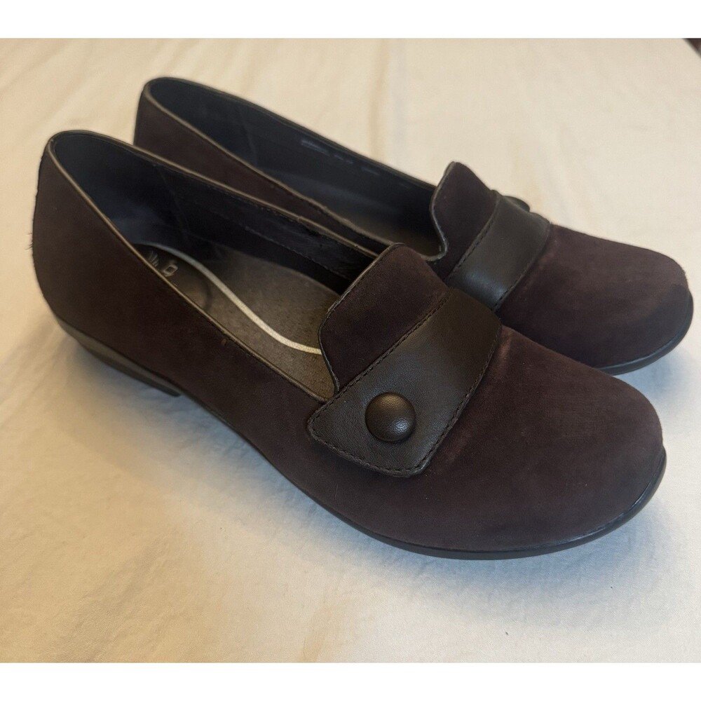 Dansko Brown Suede Loafer Flats Women's Comfort Slip-On Size EU 39 US 8.5 9